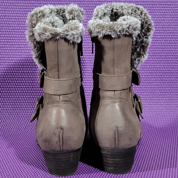 ABEO Melissa Brown Leather Zip-Up Lined Boots - Women's 7M - Picture 4 of 6